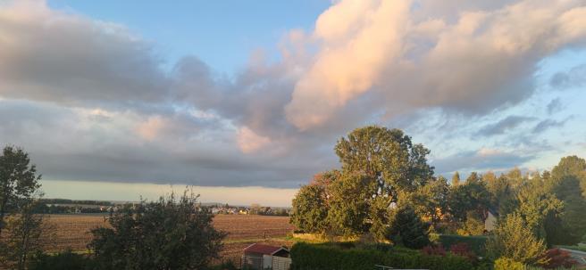 Blick von meinem Balkon in Limbach-Oberfrohna, 13. Oktober 2021